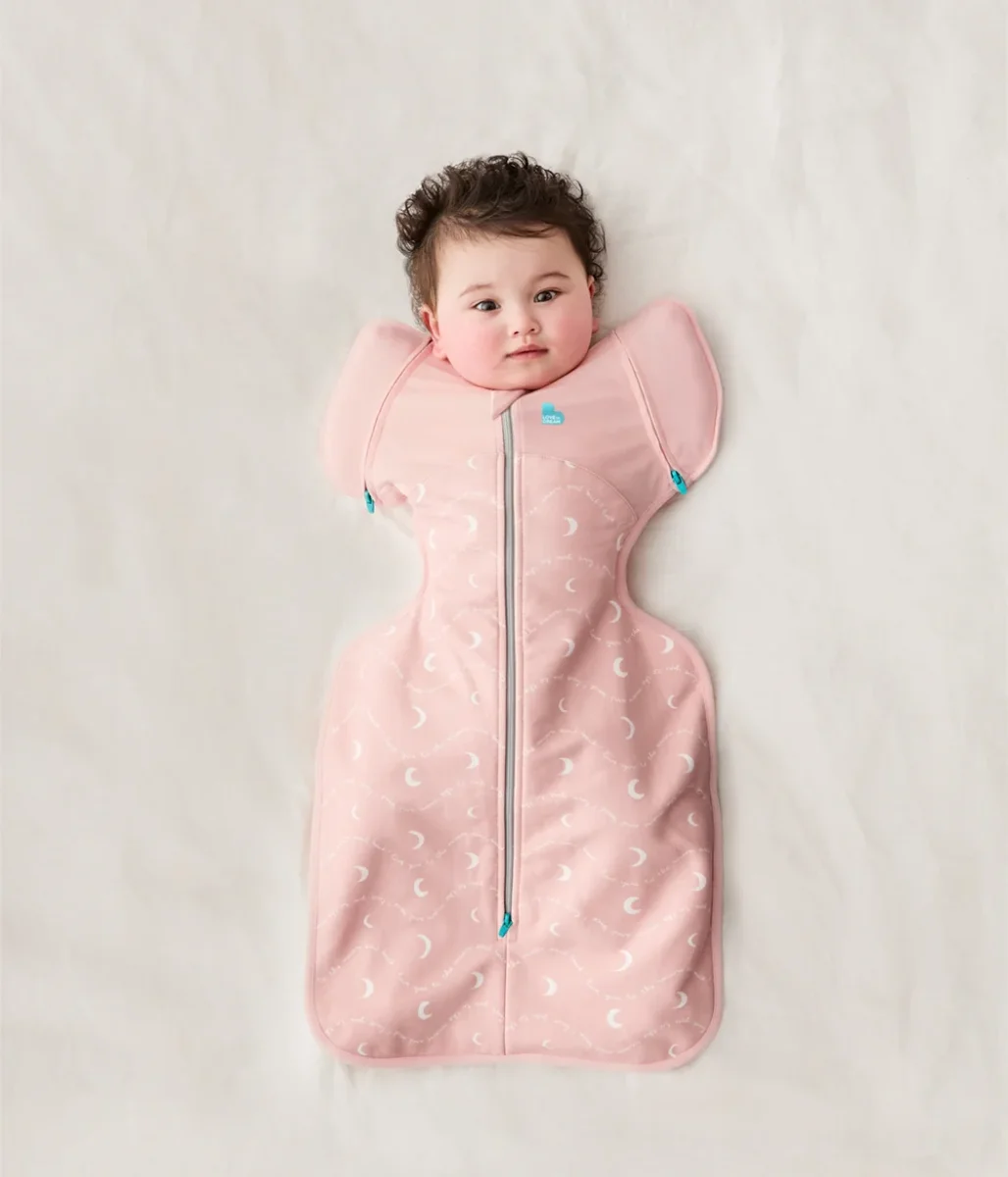 Swaddle Up™ Bolso de transición 1.5 TOG Algodón Luna y espalda rosa polvoriento