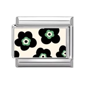 Charm de flores para pulsera italiana 9mm