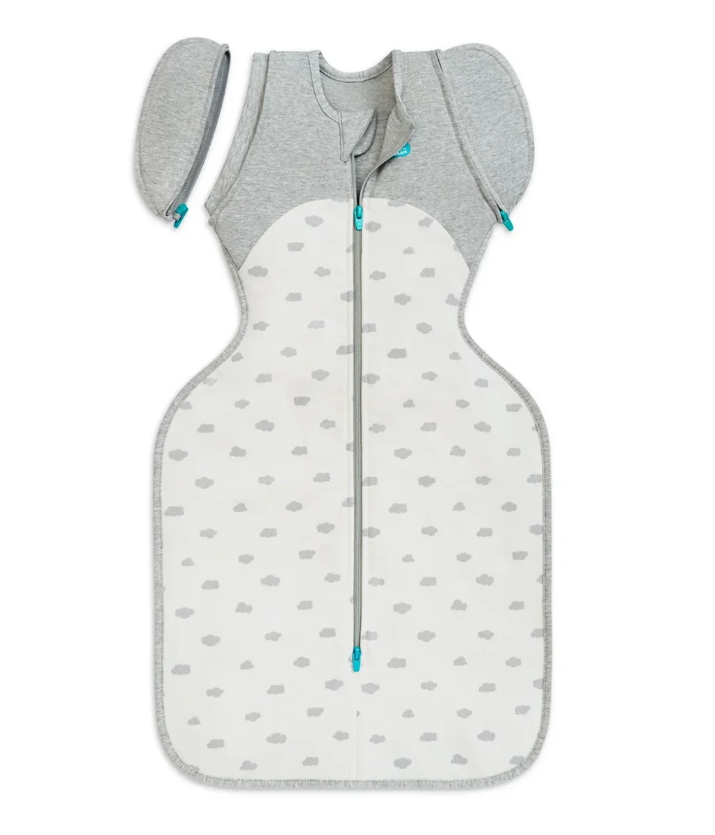 Swaddle Up™ Saco de Transición 1.5 TOG Algodón Fleece Blanco Mini Cloud - Imagen 3