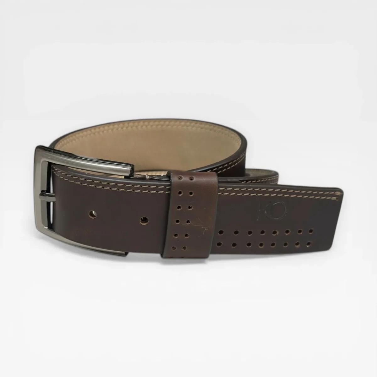 Cinturón Casual de Cuero Genuino para Hombre 4cm – Perforaciones Modelo Distinctive - Imagen 9