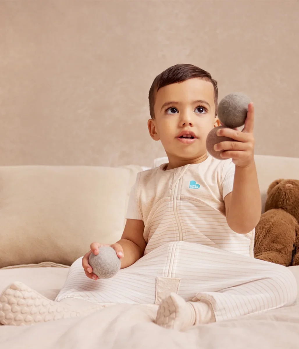 Pelele de dormir sin mangas 0.2 TOG algodón beige Rayas marineras - Imagen 8