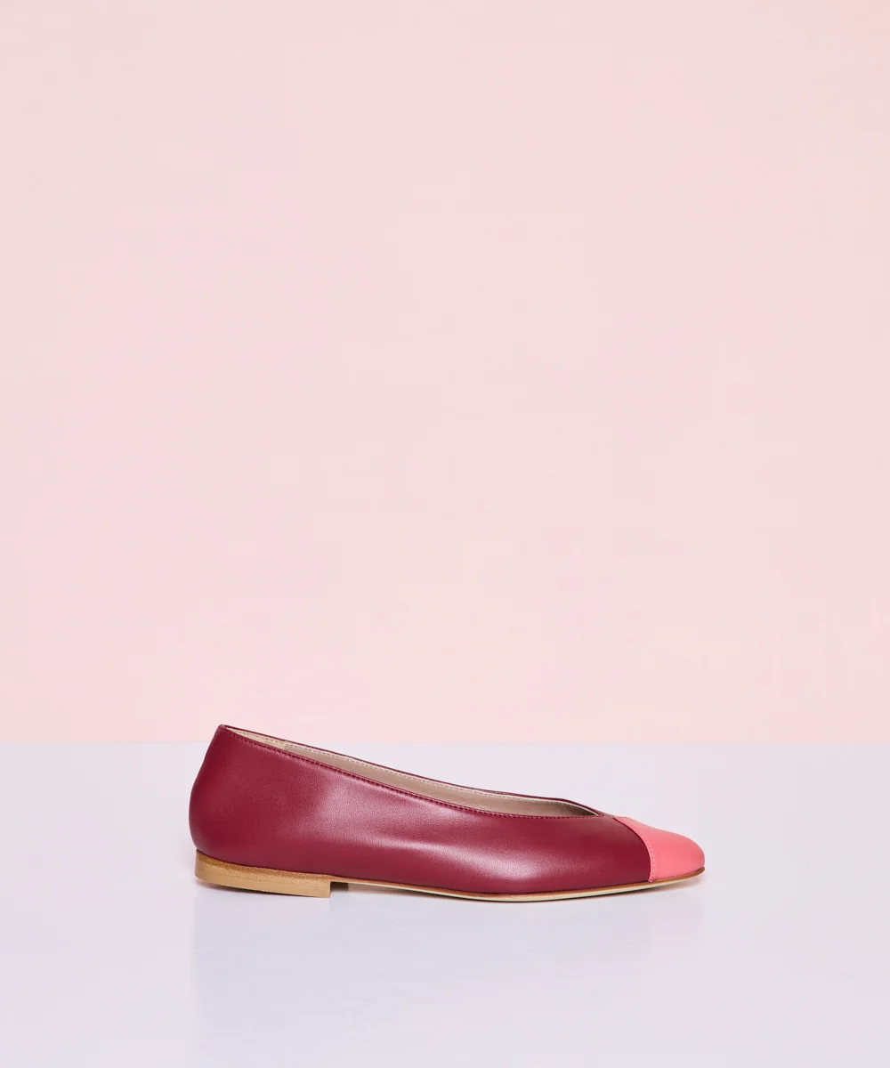 Jackie Diamond Burdeos Puntera Coral - Imagen 4