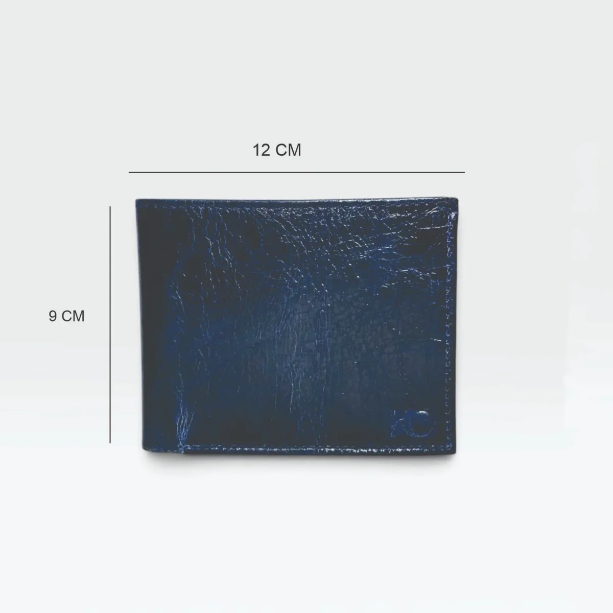 Billetera Hombre Cuero Azul Traslúcido Bordado RFID - Imagen 7