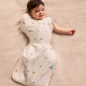 Swaddle Up™ Saco de dormir de transición 2 en 1 1.0 TOG Algodón Crema Dino Snore