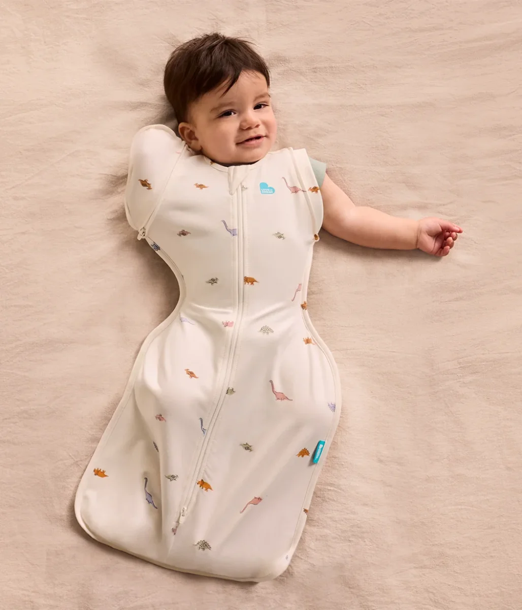 Swaddle Up™ Saco de dormir de transición 2 en 1 1.0 TOG Algodón Crema Dino Snore