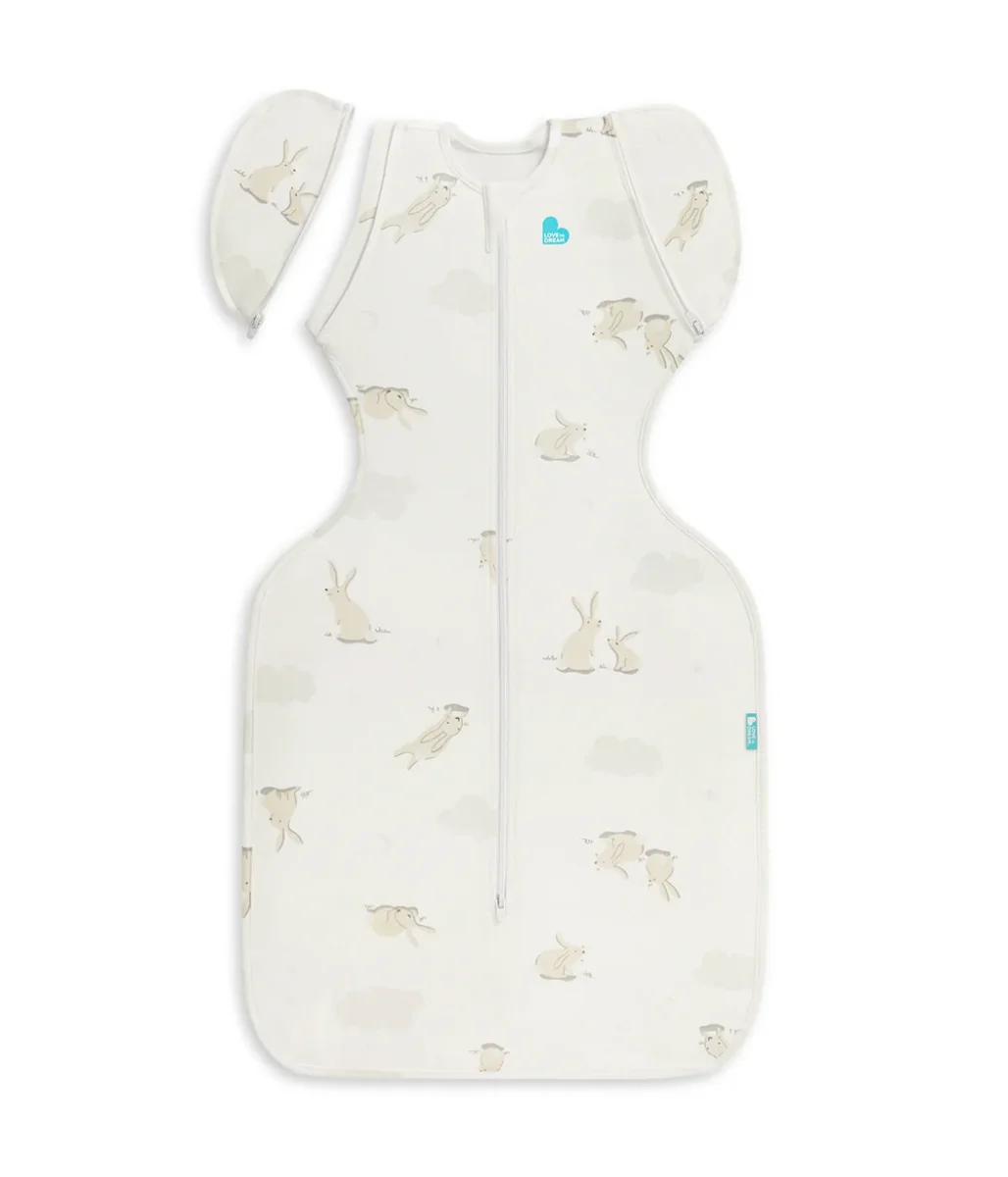 Swaddle Up™ Saco de dormir de transición 1.0 TOG Algodón Bianco Conejitos Nube - Imagen 3