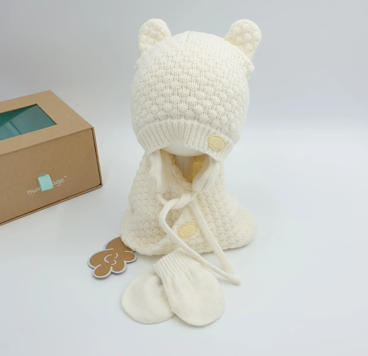 Conjunto de gorro, cuello cruzado y manoplas- Monnuage - Imagen 5