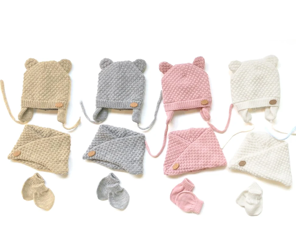 Conjunto de gorro, cuello cruzado y manoplas- Monnuage - Imagen 4