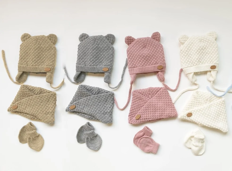 Conjunto de gorro, cuello cruzado y manoplas- Monnuage - Imagen 5