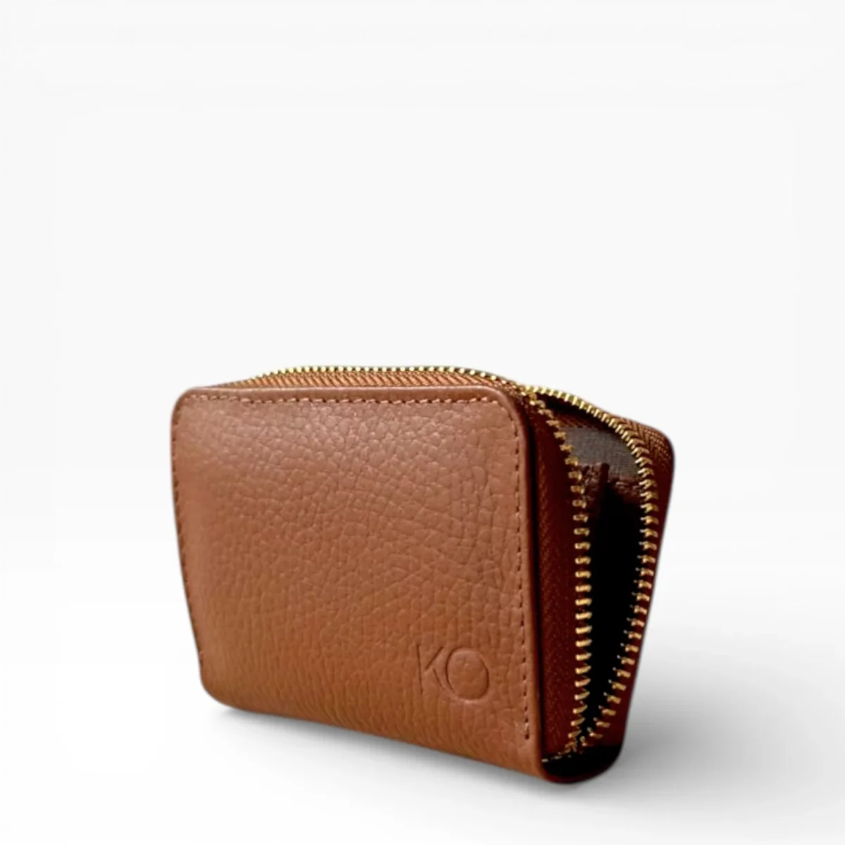 Billetera Minimalista de Cuero Vacuno para Mujer – Cierre Dorado Modelo Subtle - Imagen 3