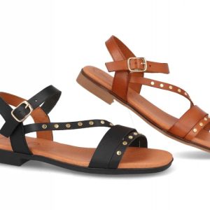 Sandalia de piel para mujer modelo 3079 cómoda y transpirable