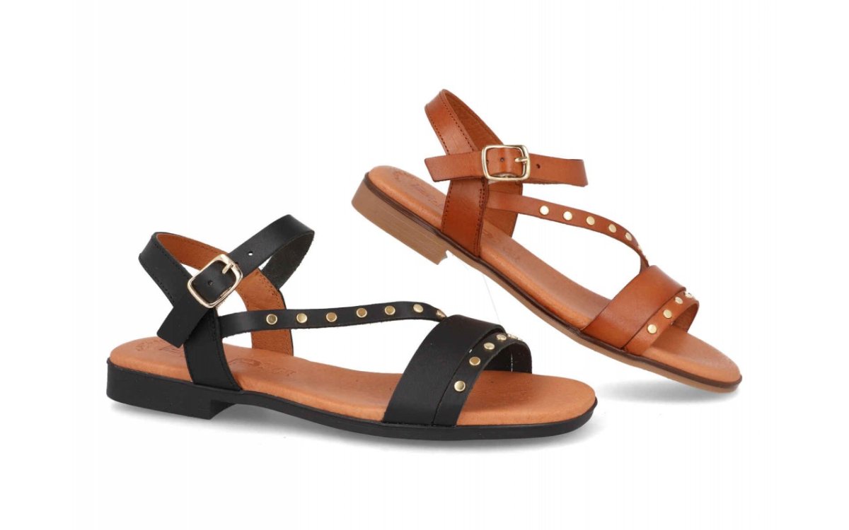 Sandalia de piel para mujer modelo 3079 cómoda y transpirable