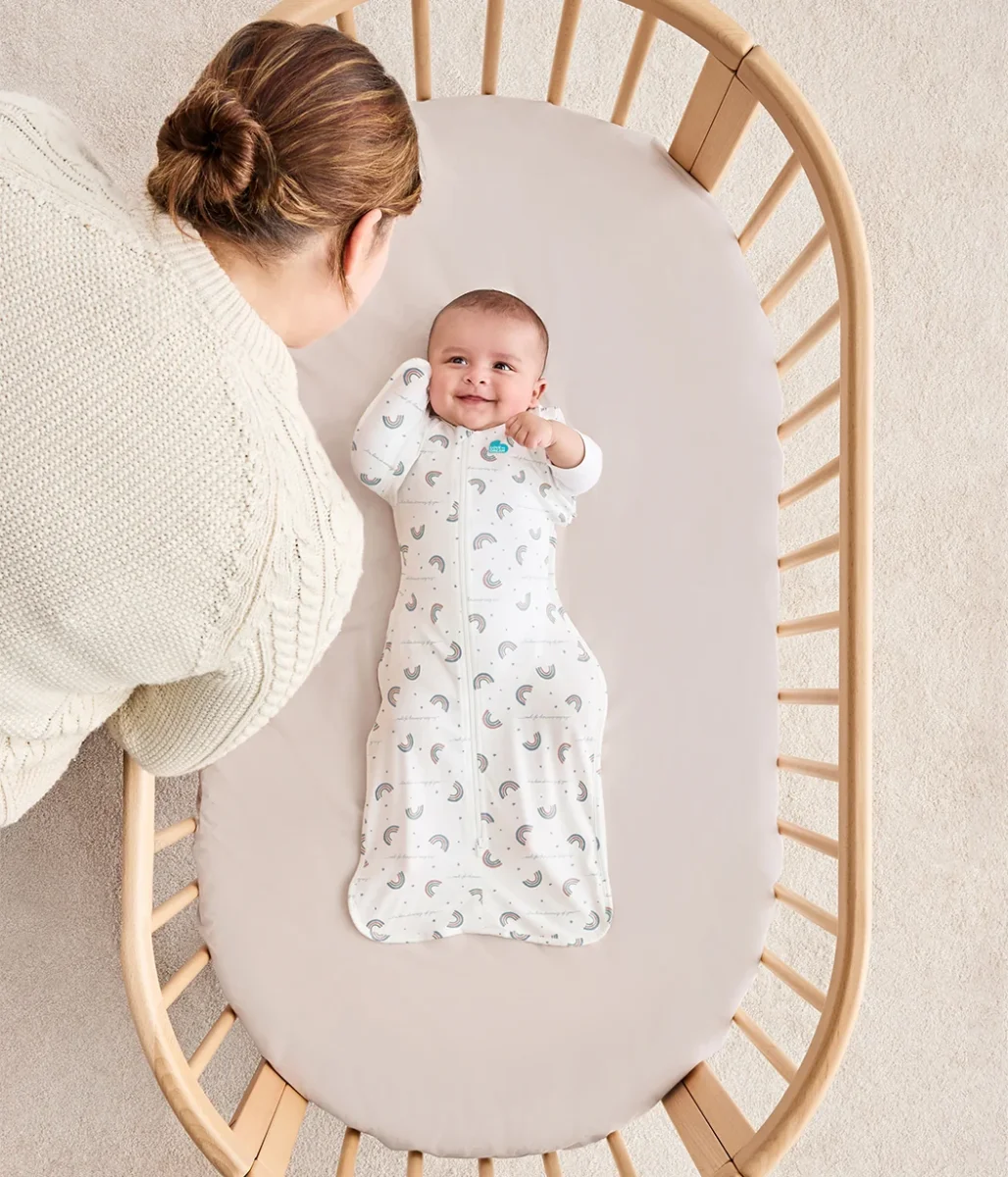 Saco de transición Swaddle Up™ 1.0 TOG algodón blanco Rainbow Dream - Imagen 6