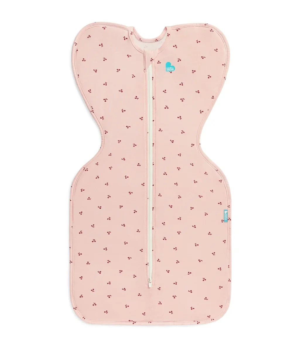 Swaddle Up™ Saco de arrullo 1.0 TOG Viscosa de bambú Rosa suave Cerezas - Imagen 3