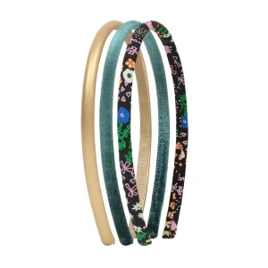 Diademas Dorada Verde Floreada- MIMI & LULA