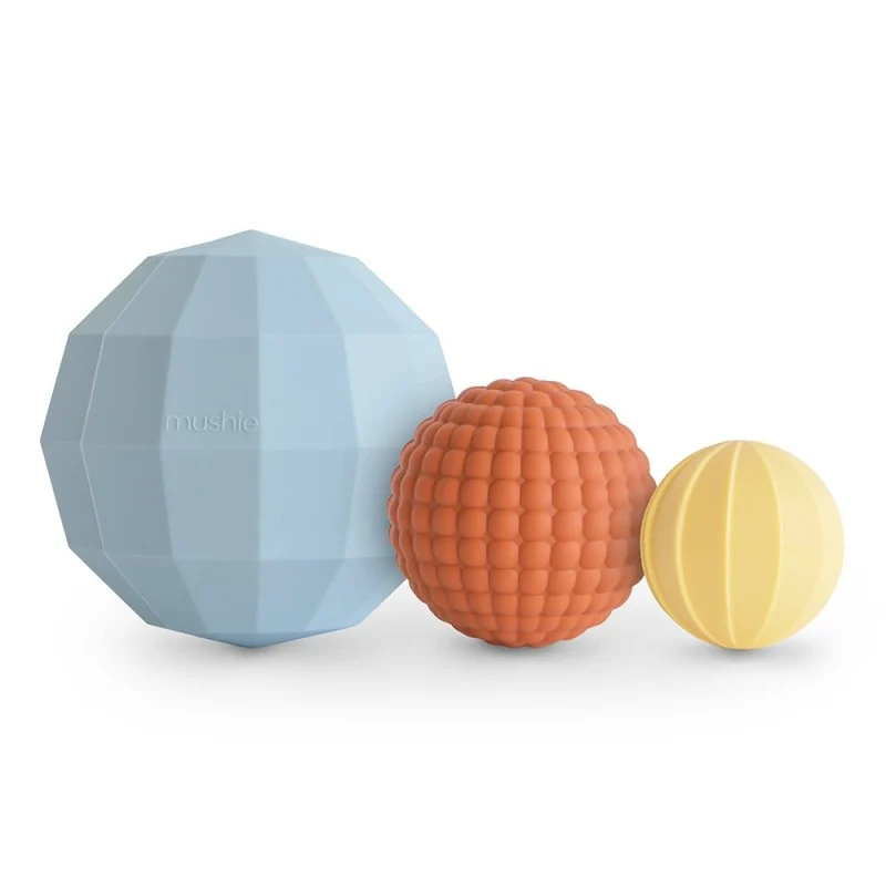 Pack 3 Esferas Sensoriales Powder Azul- MUSHIE - Imagen 2