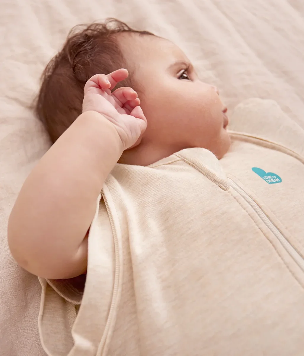Swaddle Up™ Saco de dormir de transición 1.0 TOG Algodón Natural jaspeado - Imagen 9