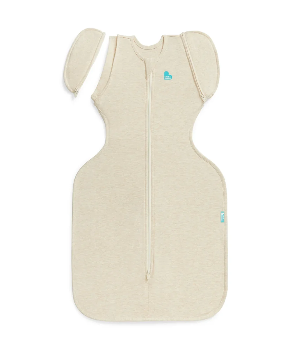 Swaddle Up™ Saco de dormir de transición 1.0 TOG Algodón Natural jaspeado - Imagen 3