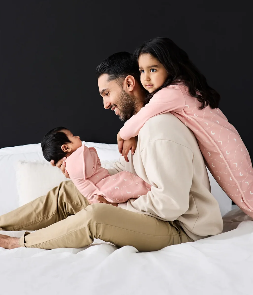 Swaddle Up™ 1.5 TOG Algodón Luna y espalda rosa polvoriento - Imagen 6