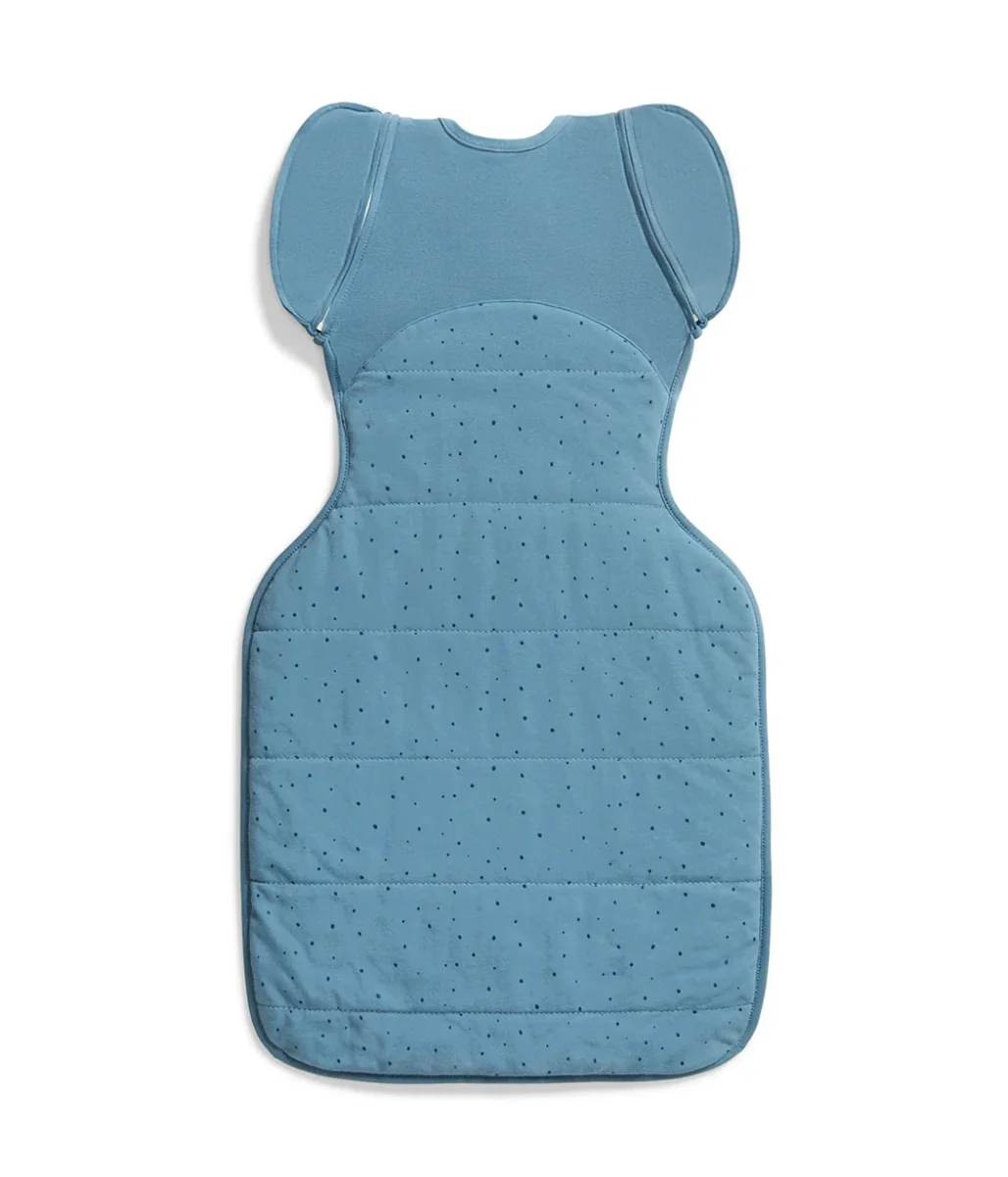 Swaddle Up™ Saco de dormir de transición 2 en 1 2.5 TOG Algodón Azul tormenta Guijarros - Imagen 4