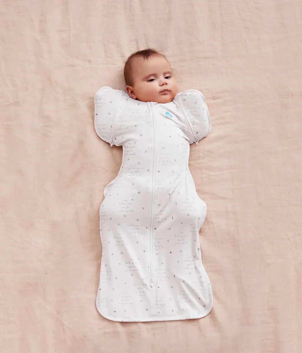Swaddle Up™ Saco de dormir de transición 0.2 TOG Algodón Blanco Tú Eres Mío - Imagen 2