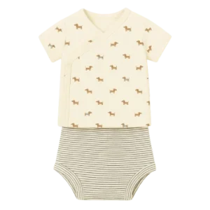 Conjunto Primera Puesta Manga Corta y Ranita Teckel - MORE THAN BABIES