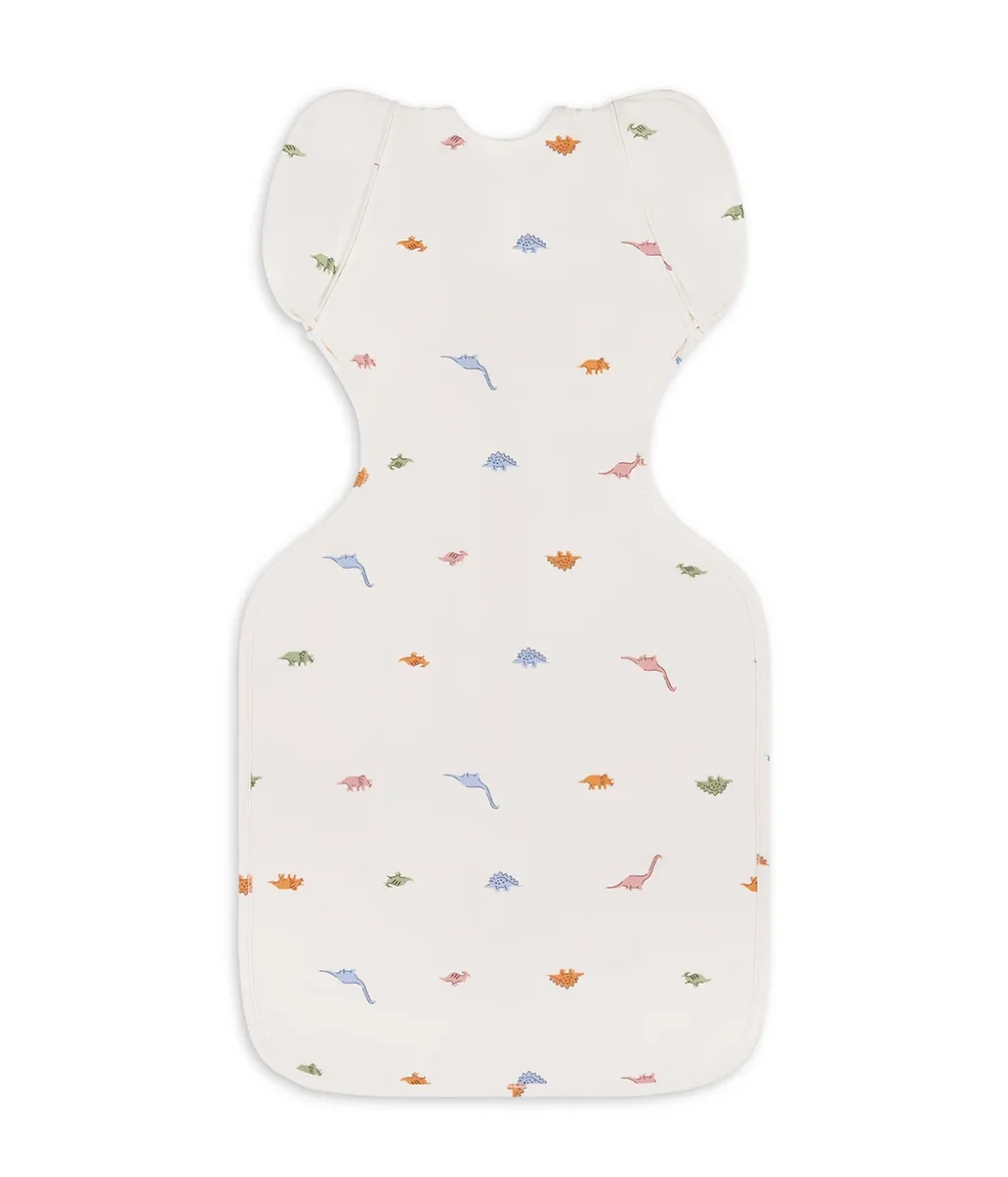 Swaddle Up™ Saco de dormir de transición 2 en 1 1.0 TOG Algodón Crema Dino Snore - Imagen 4