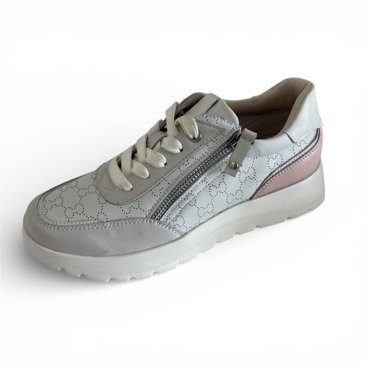 Deportivo casual de piel en color celeste para mujer modelo Trino – Fabricado en España - Imagen 3