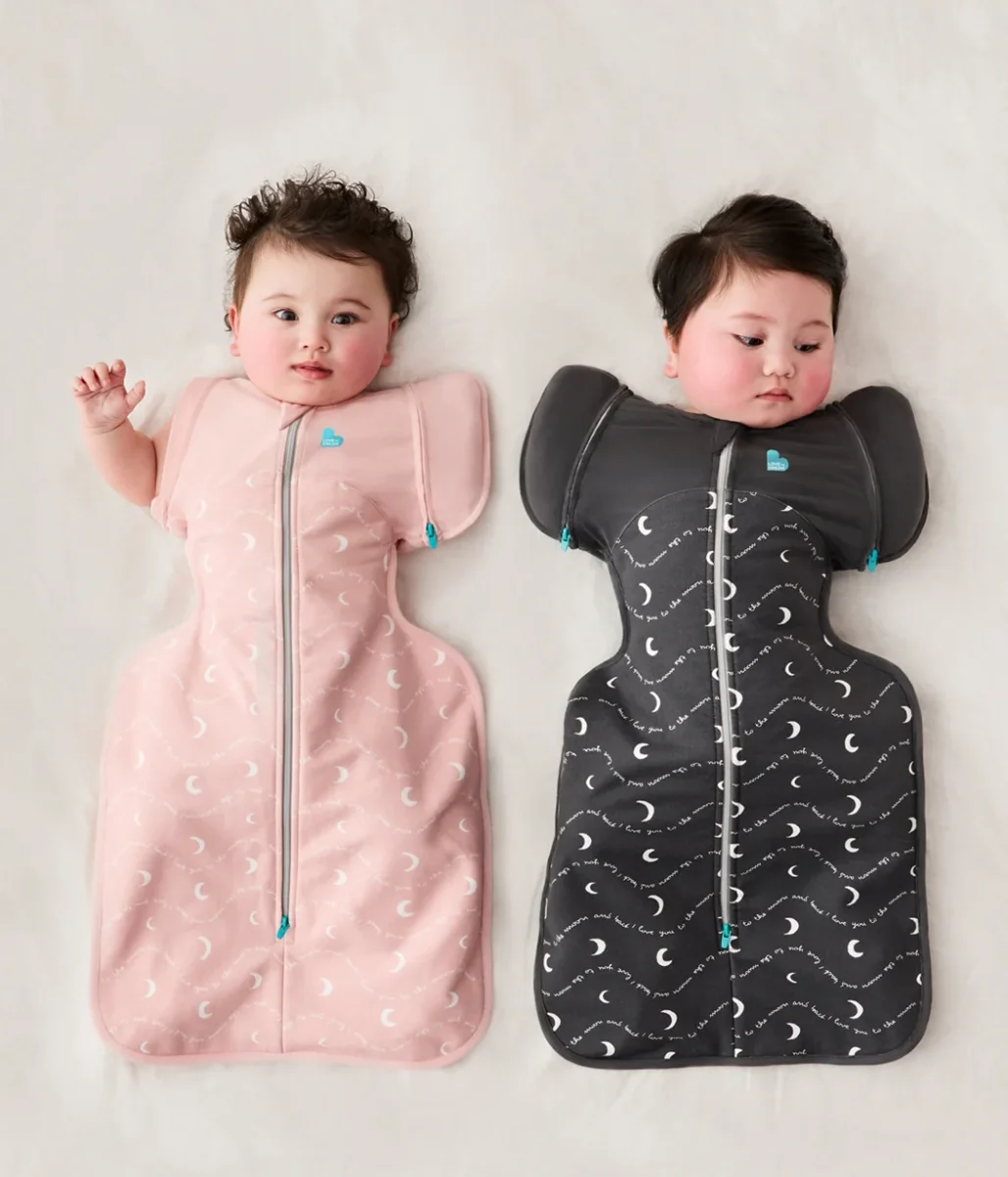 Swaddle Up™ Bolso de transición 1.5 TOG Algodón Luna y espalda rosa polvoriento - Imagen 5