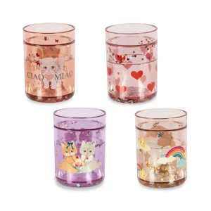 Vaso con Purpurina Rosa Gatitos- -KONGES SLØJD