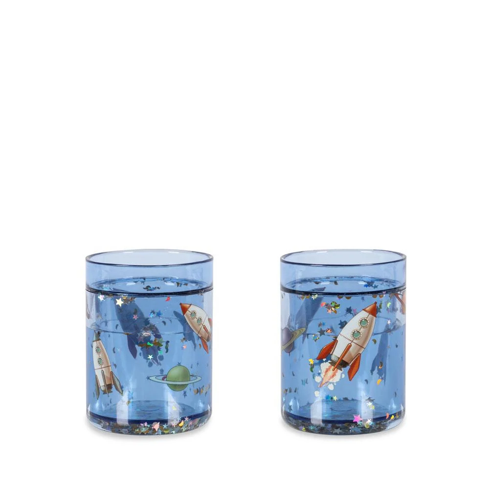 Vaso con purpurina Azul- -KONGES SLØJD - Imagen 4