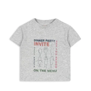 Camiseta Cubiertos Gris-KONGES SLØJD