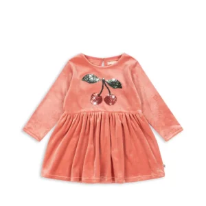 Vestido Terciopelo Venola Cerezas -KONGES SLØJD