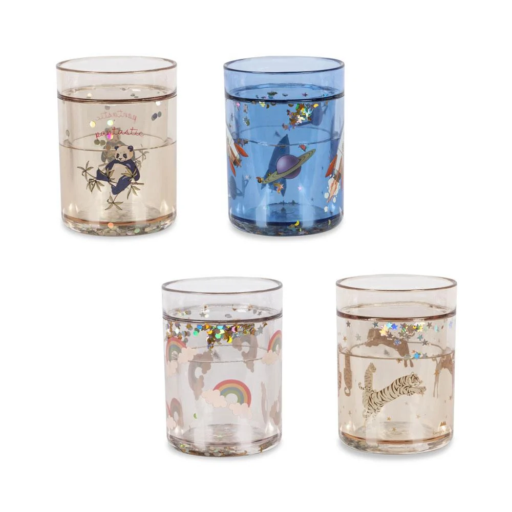 Vaso con purpurina Azul- -KONGES SLØJD