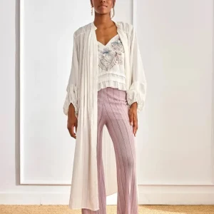 PANTALÓN PUNTO LÚREX VIOLETA