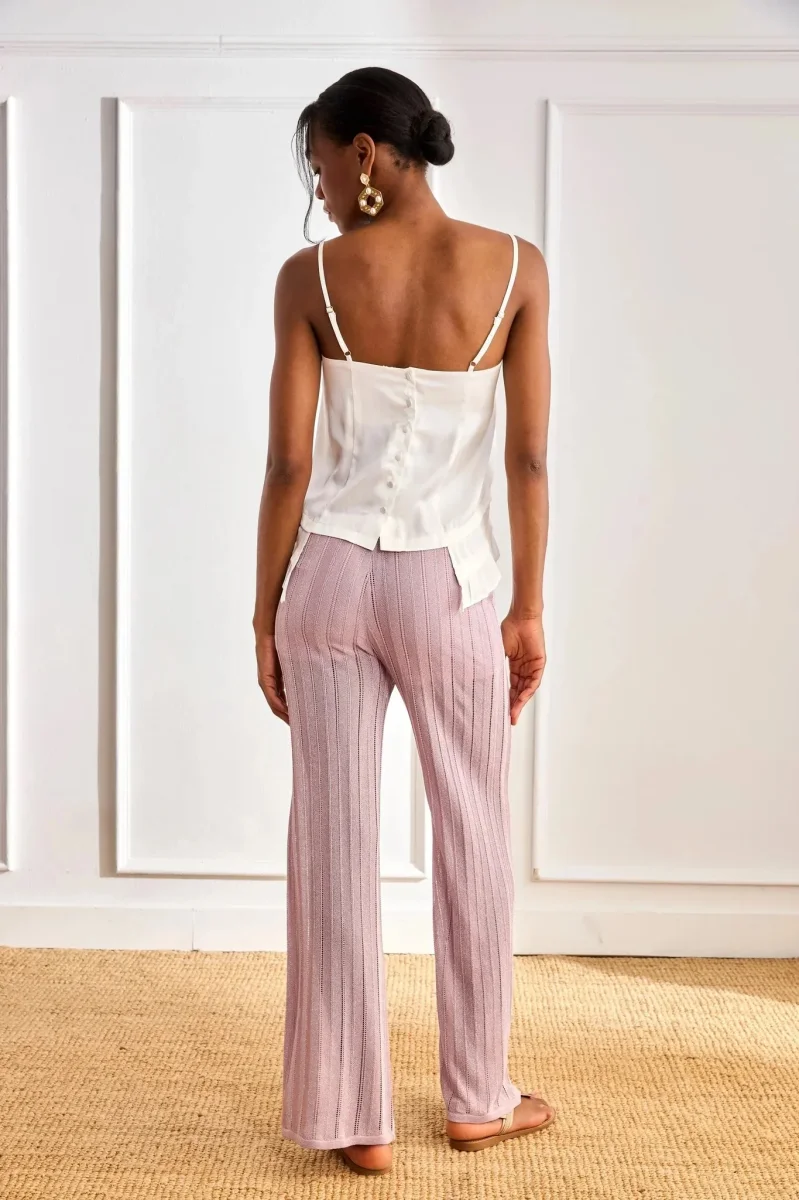 PANTALÓN PUNTO LÚREX VIOLETA - Imagen 3