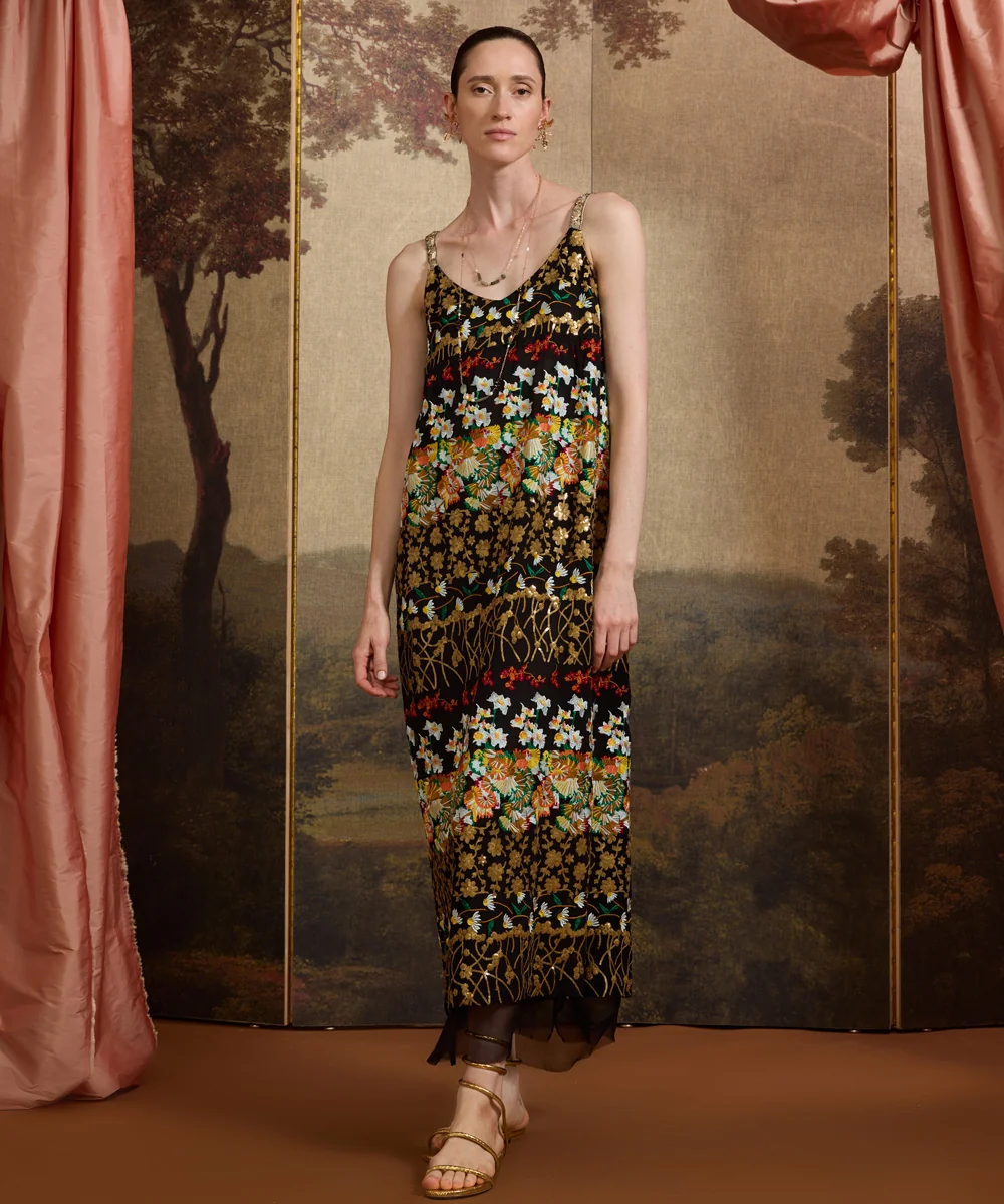 Vestido Negro Bordado - Imagen 2