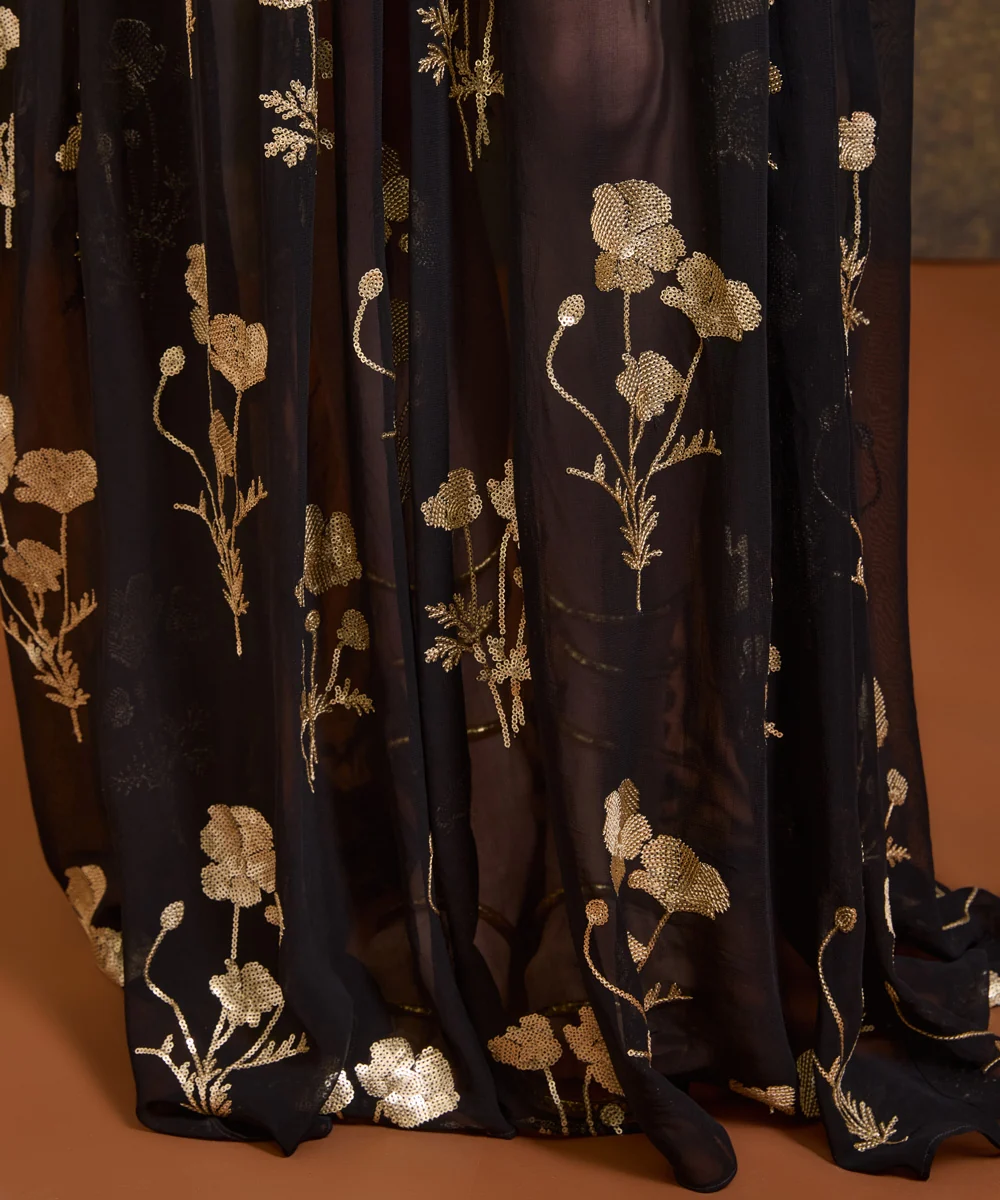 Vestido Capa Bordado Amapolas - Imagen 4