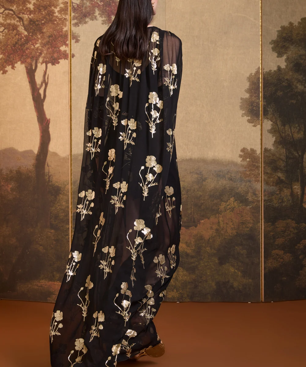 Vestido Capa Bordado Amapolas - Imagen 5