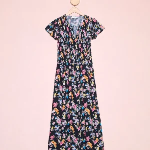 Vestido Gaia Dark Flowers