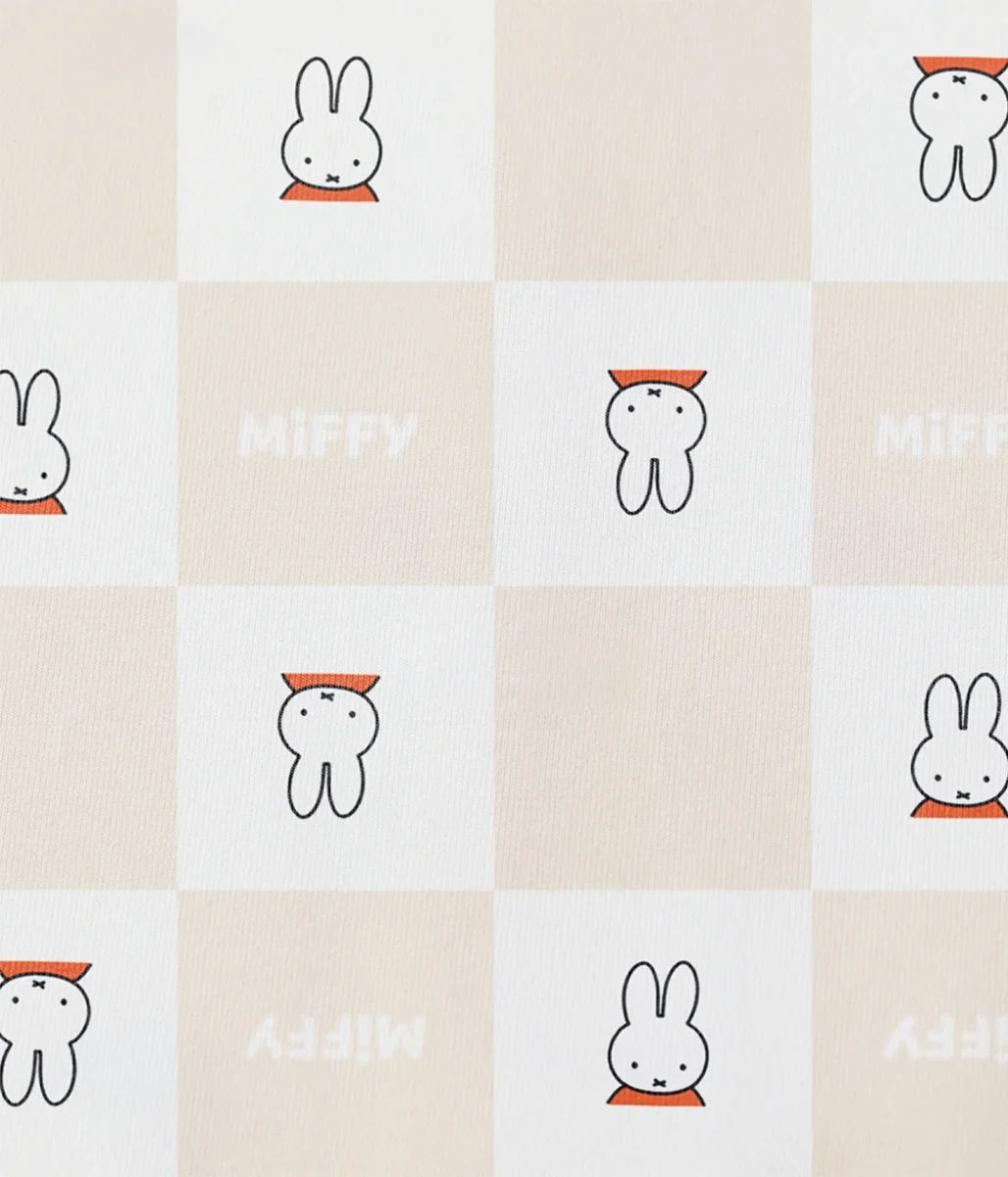 Pijama infantil manga larga de viscosa de bambú Abedul Miffy a cuadros - Imagen 4