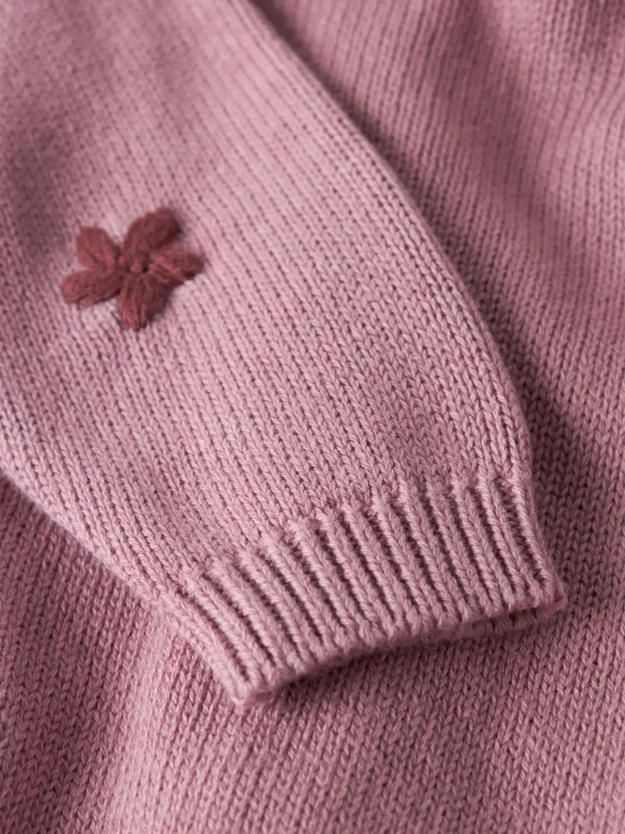 Chaqueta Punto Flores Malva -NAME IT - Imagen 5