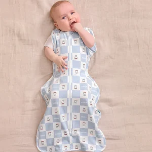 Swaddle Up™ 2 en 1 Saco de Transición 1.0 TOG de Algodón Azul Miffy con Estampado de Cuadros