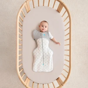 Swaddle Up™ Saco de Transición 1.5 TOG Algodón Fleece Blanco Mini Cloud
