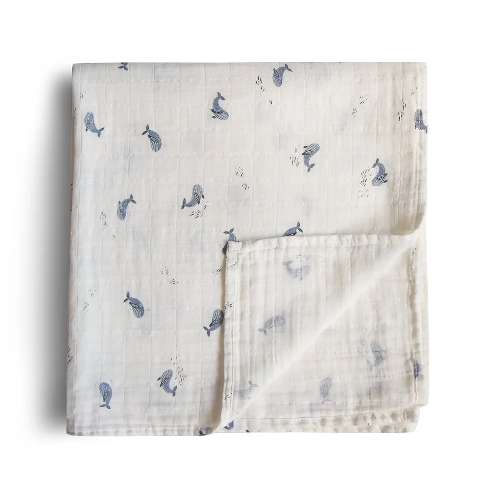 Muselina estampada Ballenas- MUSHIE - Imagen 2