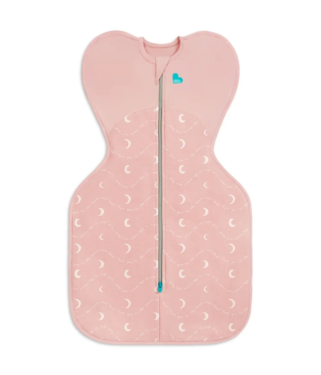 Swaddle Up™ 1.5 TOG Algodón Luna y espalda rosa polvoriento - Imagen 3