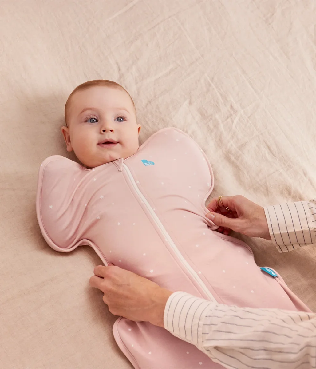 Swaddle Up™ Saco de arrullo 1.0 TOG Algodón Rosa Polvo Estrella Brillante - Imagen 8