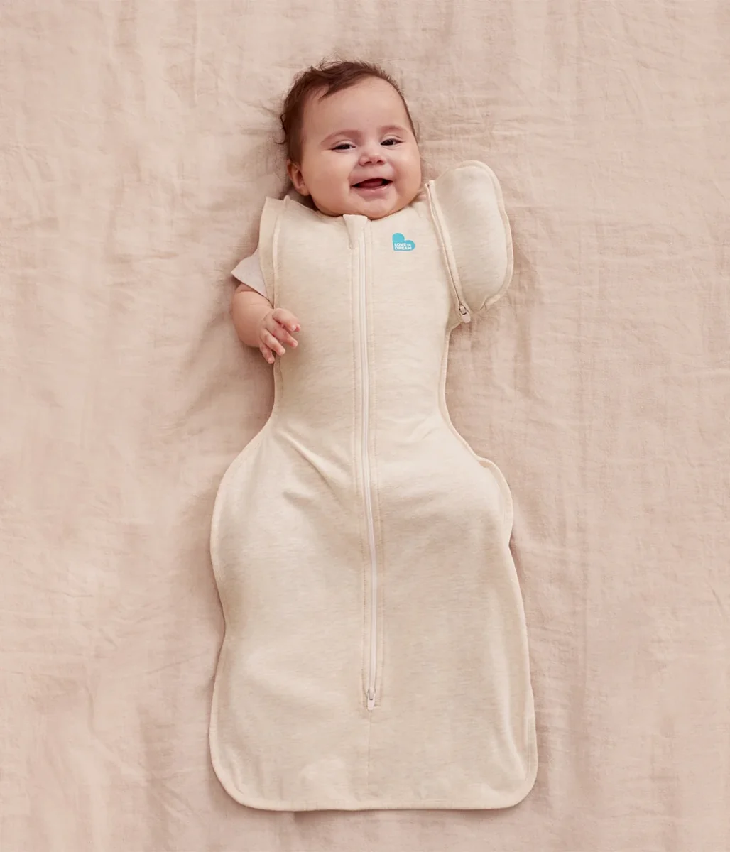 Swaddle Up™ Saco de dormir de transición 1.0 TOG Algodón Natural jaspeado - Imagen 2
